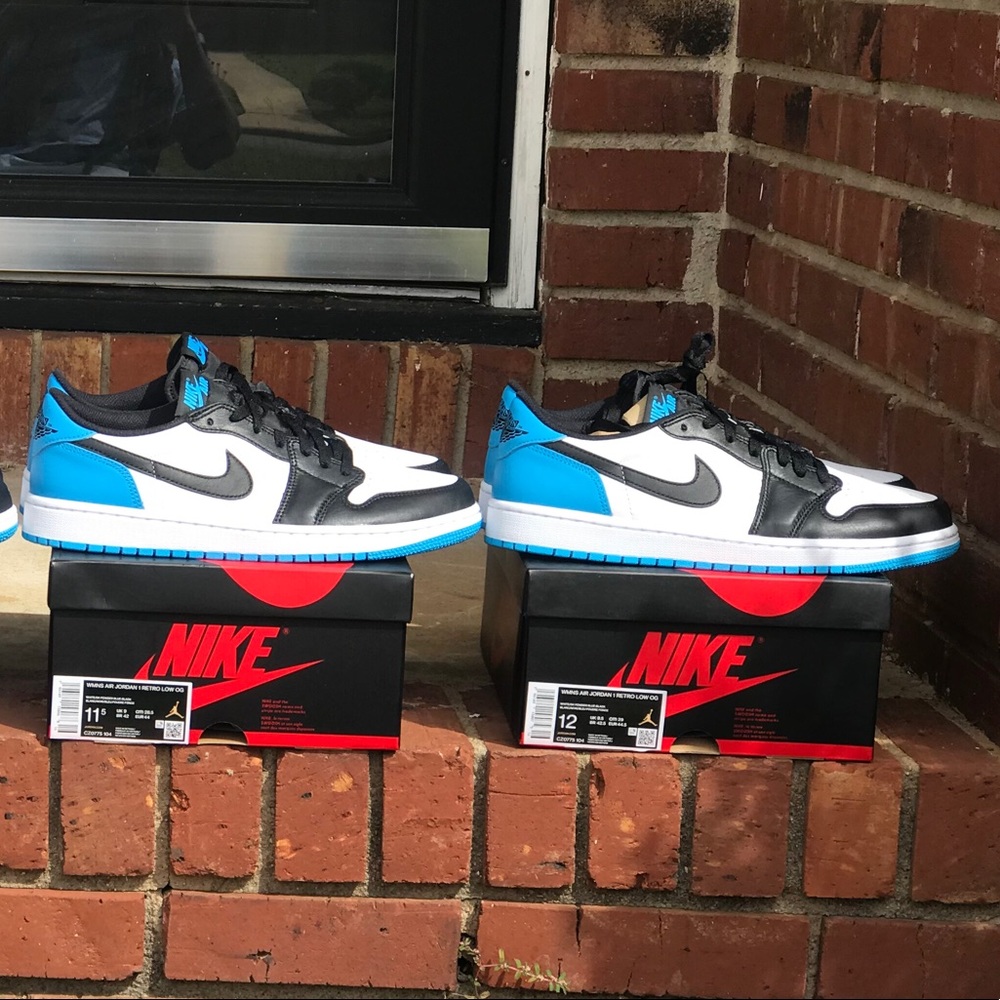 Air Jordan 1 Low OG UNC Black Powder Blue 11.5W (10 Men)